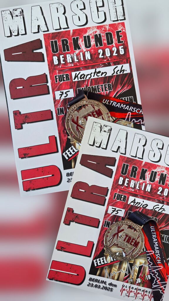 Ultramarsch Berlin 2024 - das Ziel erreicht
